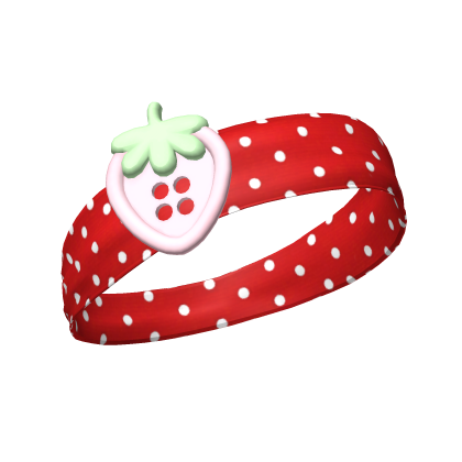 Strawberry Button Headband ♡