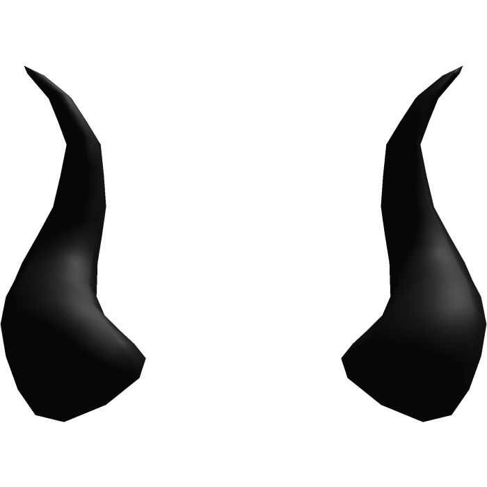 Black Twisted Devil Horns