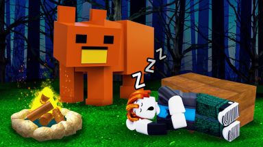 Thumbnail for Roblox game: Build and Survive the Forest!