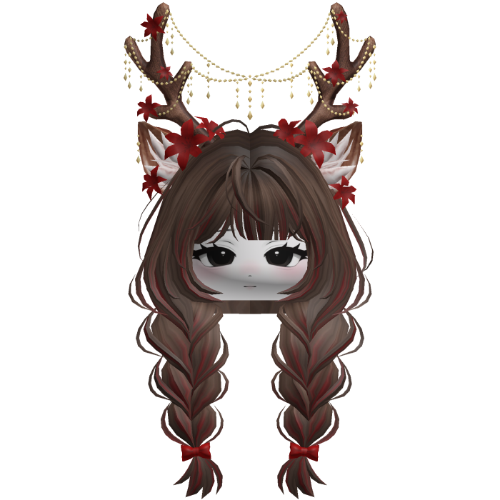 Ethereal Christmas Fairy Fawn Braids w/ Antlers