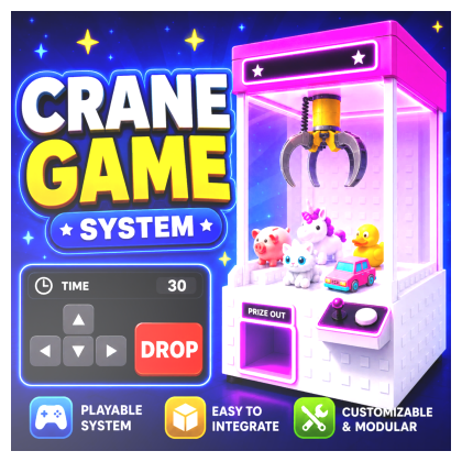 CraneGame System - Normal & EasyMode (Free & Coin)