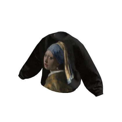 Girl with a pearl earring sweatshirt - DRESSX thumbnail