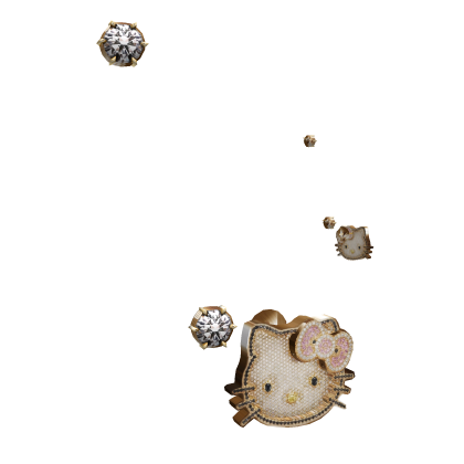 HK Iced Out Earring Set (GOLD)
