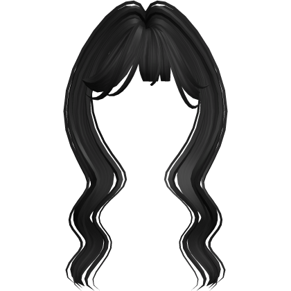 Soft Girl Wavy Bangs (Black) Roblox item