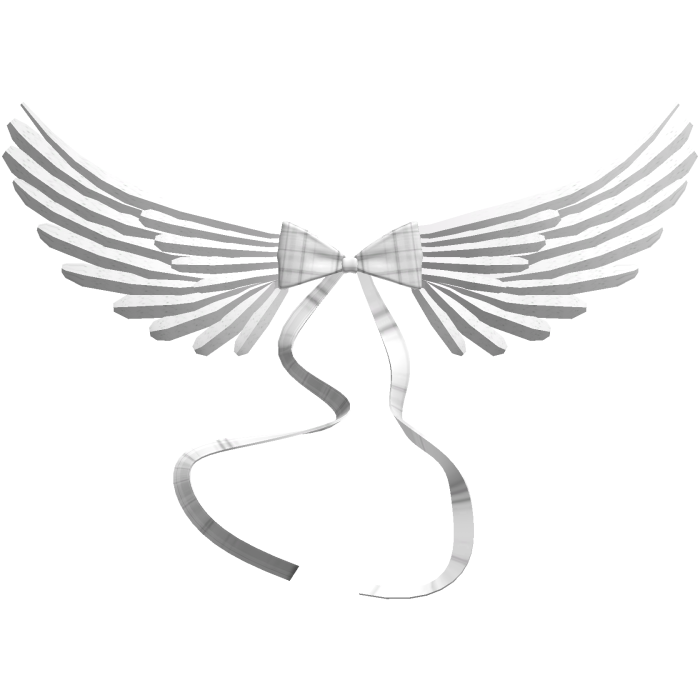 🤍 heavenly angel ribbon tied wings