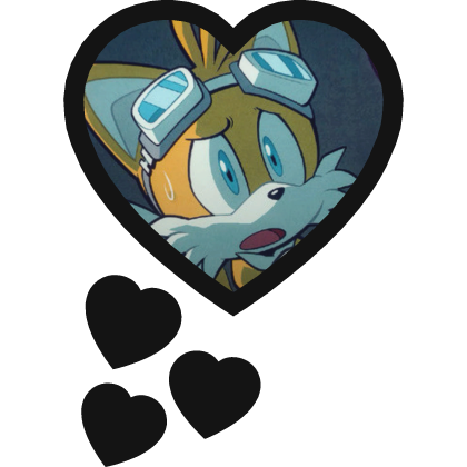 Tails Thinking Hearts Sonic