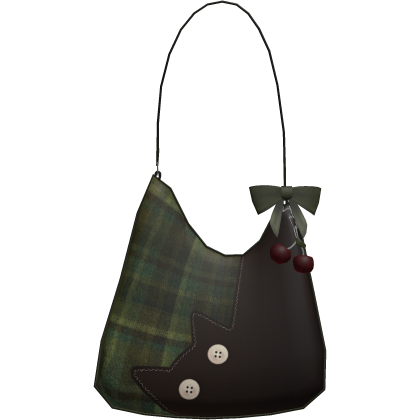 2000s green autumn plaid cat shoulder bag Roblox item
