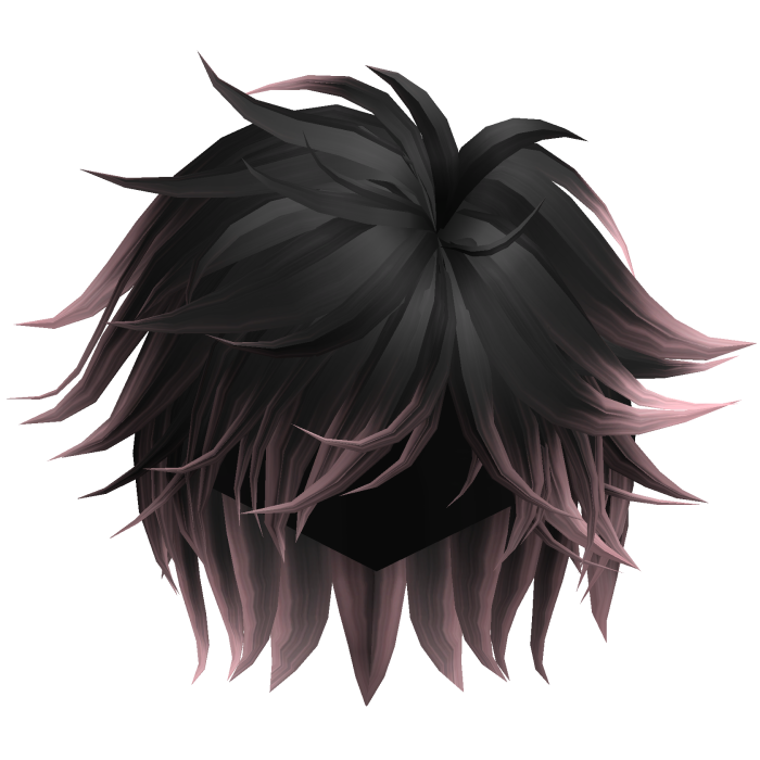 Anime Video Game Spikey Emo Boy Hair (Black&Pink)