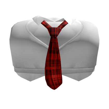 ♡ sweet white with red plaid tie school girl vest Roblox item