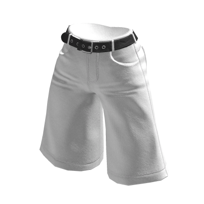 Jorts White Jean Shorts Vintage Denim Skate Y2K thumbnail