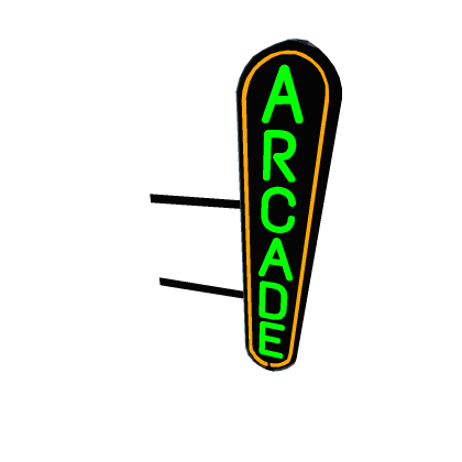 💯 NW Arcade Neon Sign Free Detailed Mesh Model