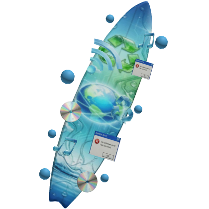 Frutiger Aero Surfboard - Blue Roblox item