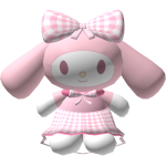 ୨♡cute bunny backpack w/ pink dress and pink bow♡୧