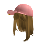 Medium Golden Hair with Pink Cap