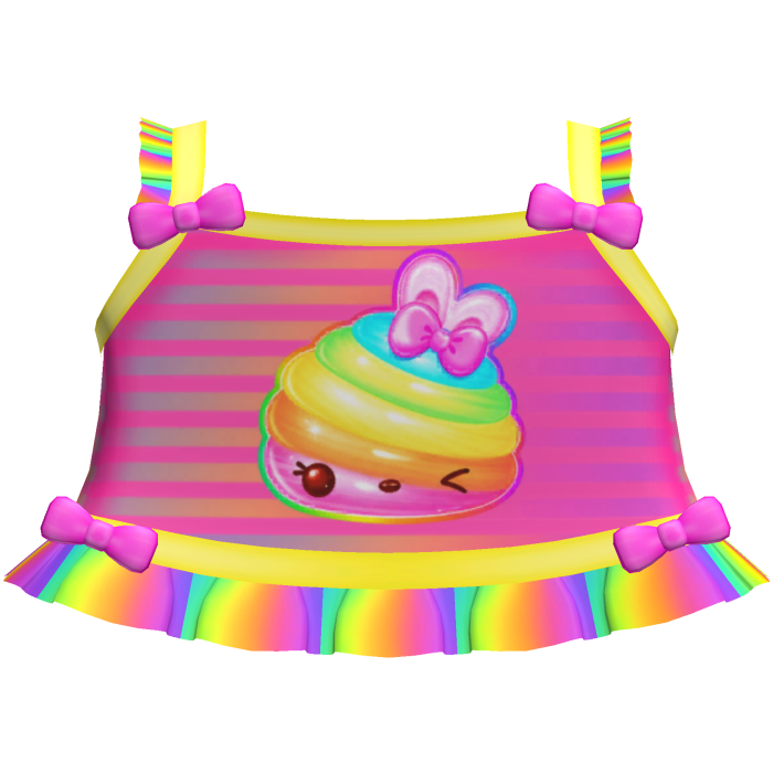 cute rainbow num noms tweencore cutecore top