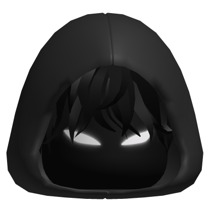 Vkei White Anime Hood Glowing Eyes Demon Dark hair