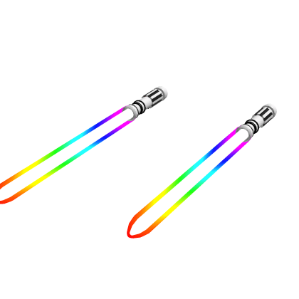Holdable Dual Rainbow Laser Swords Light