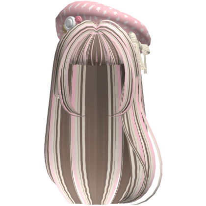 neapolitan straight swept beret hair Roblox item