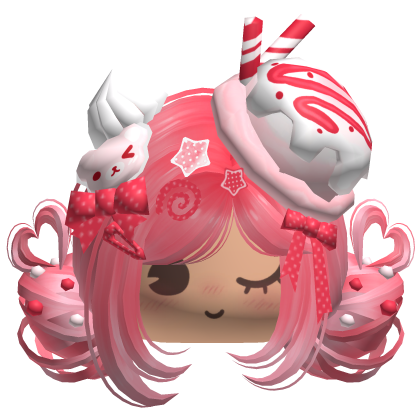 ♡ Ice Cream Girly Buns (Cherry Soda)