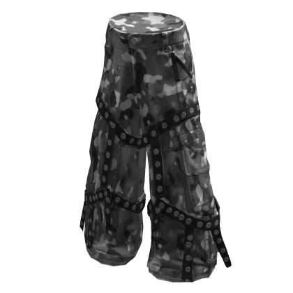 Strapped Emo Pants Winter Camo