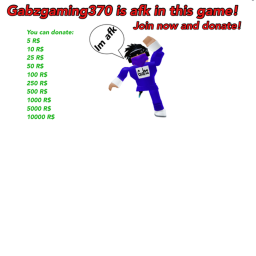 afk until someone donates (for charity)