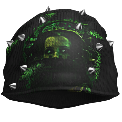 Reverse Bear Trap Pierced Spiky Emo Beanie v2 5.