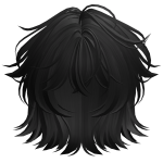 Wolf Cut Girl Hair (Black)