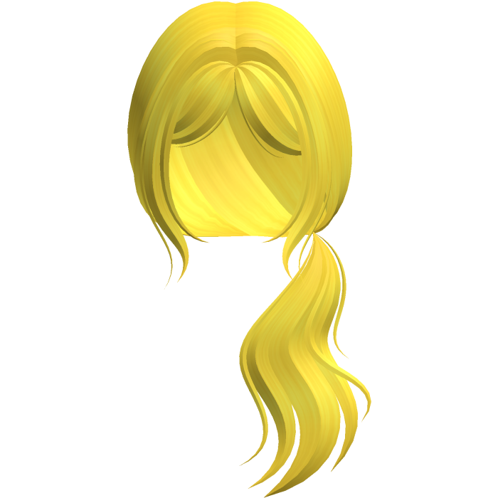 Loose Low Side Ponytail (Yellow)