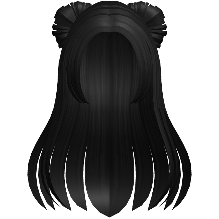 adorable black half up space bun hair