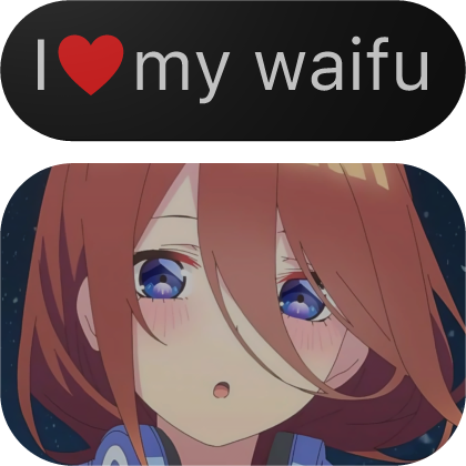 Miku Nakano Waifu Text+Image