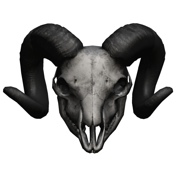 Black Ram Skull