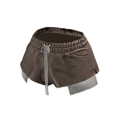 Rick Leather Mini Shorts (Camel) thumbnail
