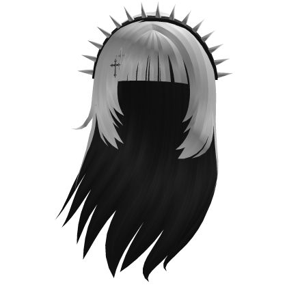 White with Peekaboo Black Gothic Hair Roblox item