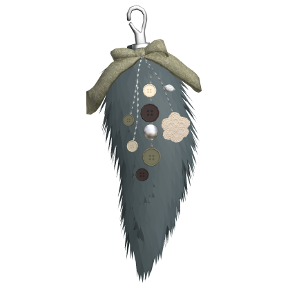 Mori Kei Coquette Button Raccoon Tail