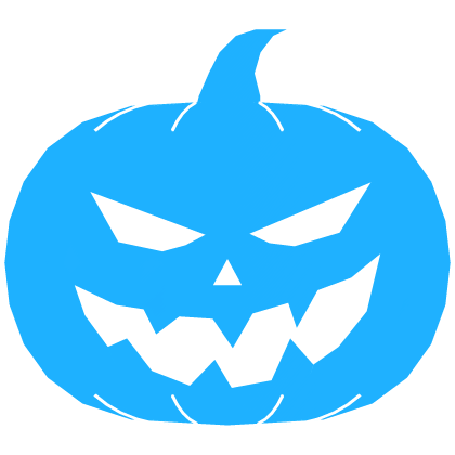 Glowing Halloween Pumpkin Blue White Roblox item