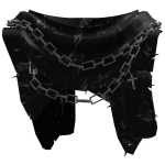 Black Emo Chain Cross Grunge Neck Scarf