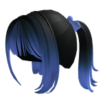 Black and Blue Cotton Candy Hair