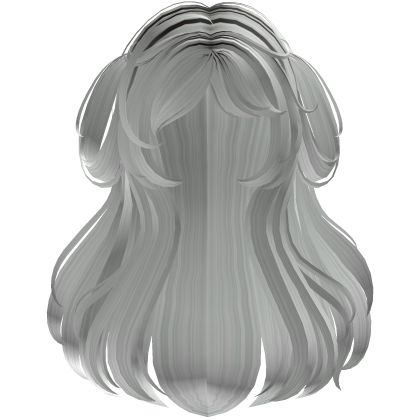 cute fluffy girl's hair (White) Roblox item
