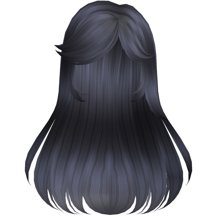 Dark Blue Cute Long Moe Hair