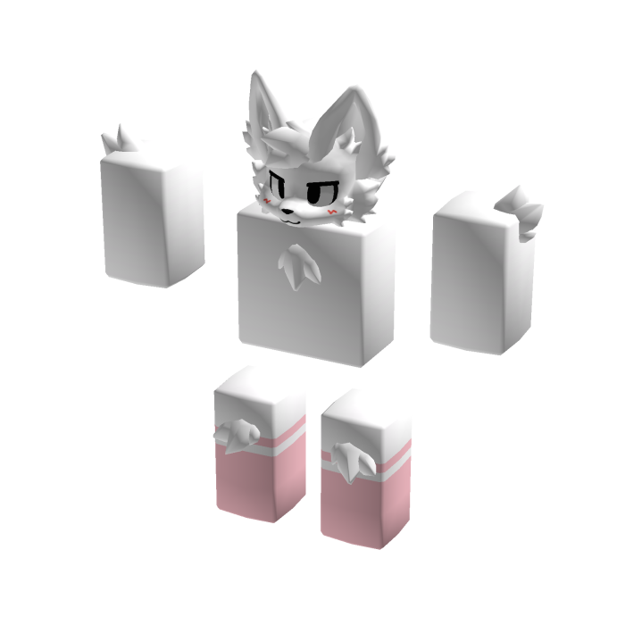 Mini Me Silly Smug Kemono Cat (Pink Socks)
