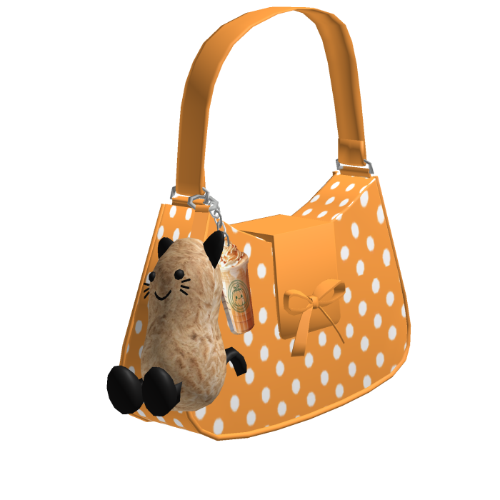 Halloween Cute Cat Polka Dot Orange Bag