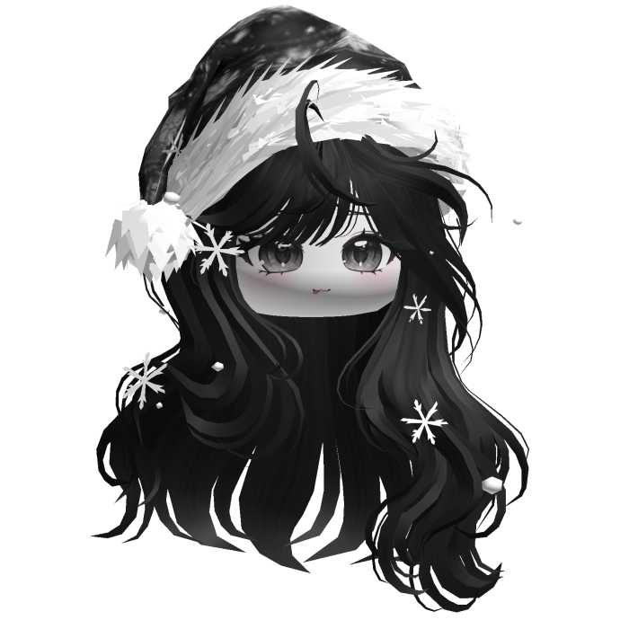 Christmas Waves w/Santa Hat (Black)