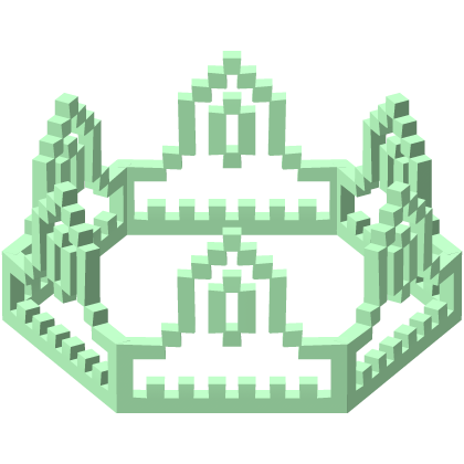 Pastel Green 8-Bit Royal Crown Outline (Addon) Roblox item