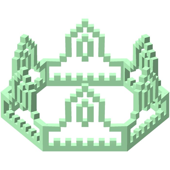 Pastel Green 8-Bit Royal Crown Outline (Addon)