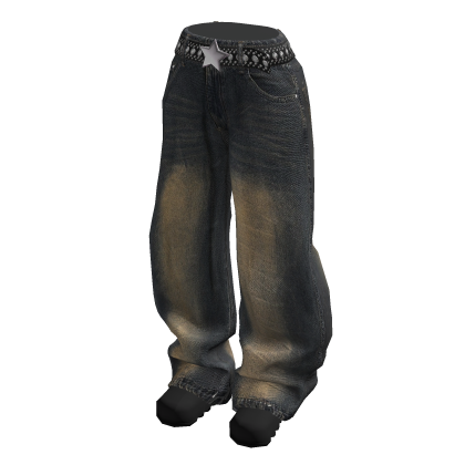 Distressed Baggy Jeans and Boots