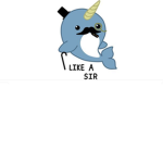 The narwhals Narwal swimming in the ocean