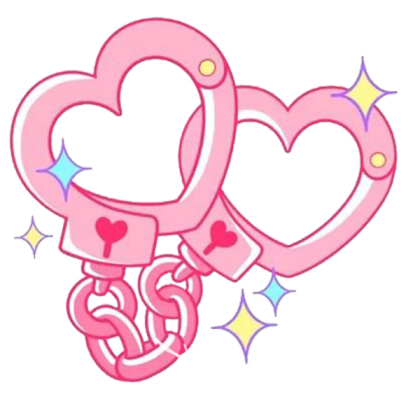 TB PNG Pink Heart Hand Cuffs Kawaii Pastel Y2K Roblox decal