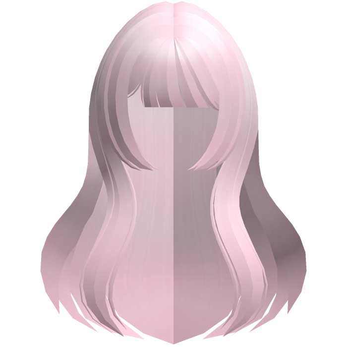 long straight hime anime hair pink