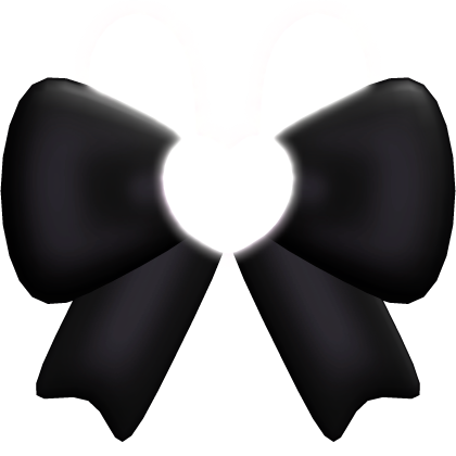 ꒰ ♡ ꒱ cute emissive simple bunny bow in black