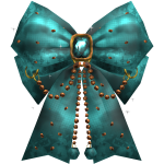 Teal Gem Ribbon